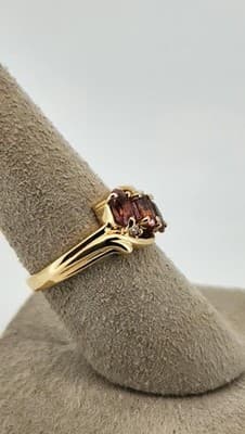 Synthetic Pink Tourmaline Lady's Stone & Diamond Ring 2 Diamonds .10 (GJE003499) - Thumbnail 8