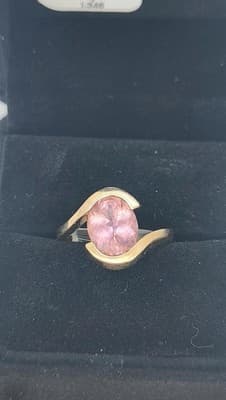GRAND JEWELERS Pink Tourmaline Lady's Stone Ring 14K Yellow Gold 5.1g (I-346) - Thumbnail 12