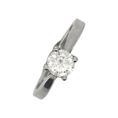 Round Solitaire Diamond Platinum Cathedral Engagement Ring, .70 CT, 5.08G. VS2 - Thumbnail 17