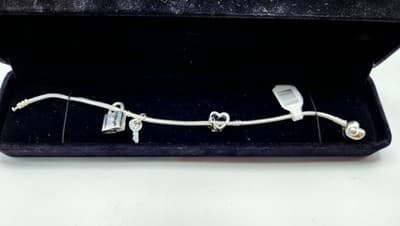 Pandora Silver Charm Bracelet 925 Silver 26.73g (GJE000209) - Thumbnail 10