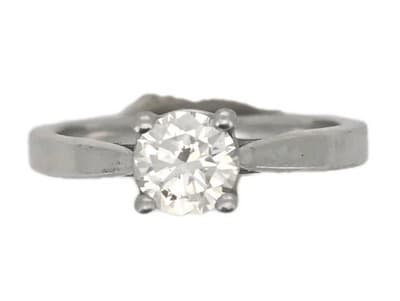 Round Solitaire Diamond Platinum Cathedral Engagement Ring, .70 CT, 5.08G. VS2 - Thumbnail 20