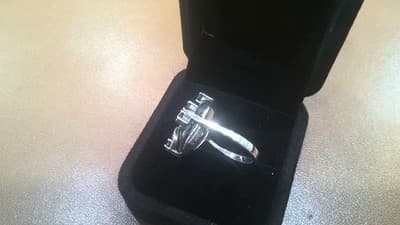 Black Stone Unisex Silver & Stone Ring 925 Silver 7.09g Size:6.5 (GJE003576) - Thumbnail 3