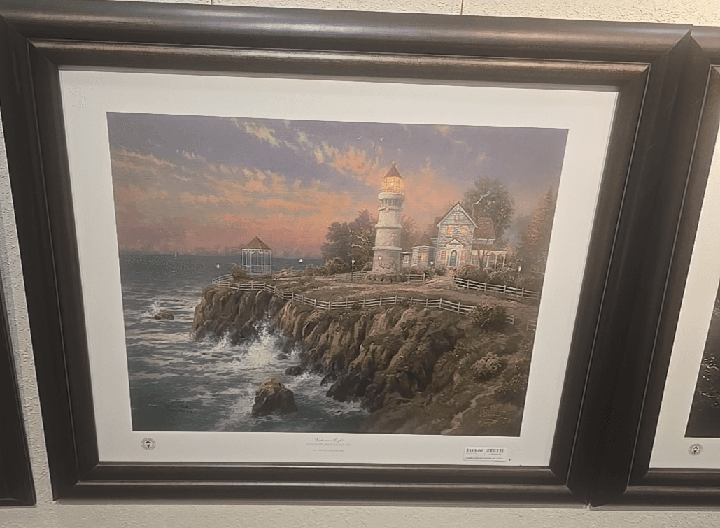 THOMAS KINKADE - HAND-SIGNED! VICTORIAN LIGHT SEASCPAE 47/510 I/P - Thumbnail 6