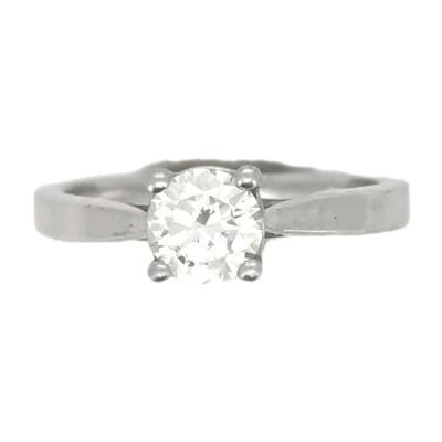 Round Solitaire Diamond Platinum Cathedral Engagement Ring, .70 CT, 5.08G. VS2 - Thumbnail 19