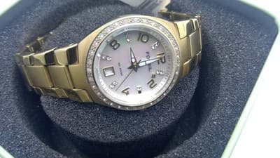 FOSSIL Lady's Wristwatch 110904 GOLD Stainless (I-10) - Image 1