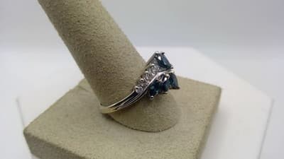 Lady's Diamond Cluster Ring 14 Diamonds 2.08 Carat T.W. 14K White Go (GJE003562) - Thumbnail 3
