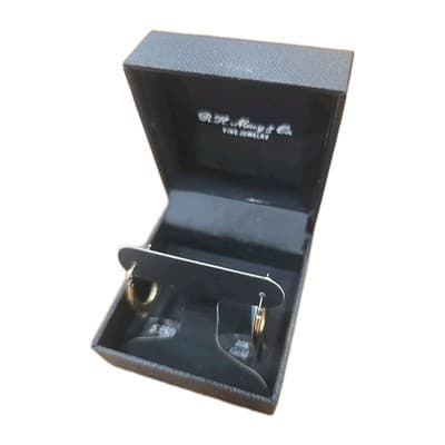 NEW Macy's Oval Hoop Earrings 10K Yellow Gold Grand Jewelers Exchange -GJE000835 - Thumbnail 3