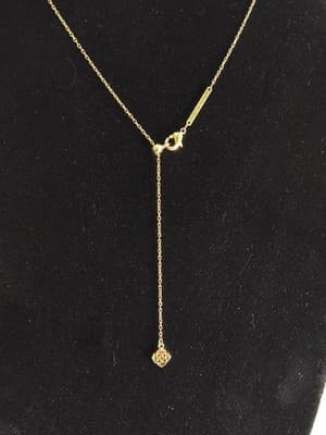 Moonstone Stone Necklace 10K Yellow Gold 3.79g (GJE003728) - Thumbnail 7
