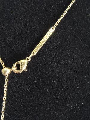 Moonstone Stone Necklace 10K Yellow Gold 3.79g (GJE003728) - Thumbnail 9