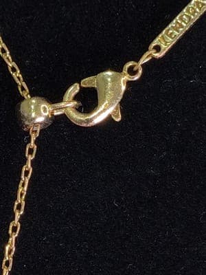 Moonstone Stone Necklace 10K Yellow Gold 3.79g (GJE003728) - Thumbnail 10