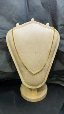 Synthetic Cubic Zirconia Stone Necklace Yellow Gold Electroplate 7.0 (GJE003722) - Image 1