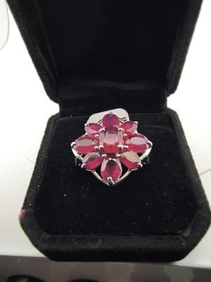 Ruby Lady's Silver & Stone Ring 925 Silver 4.99g (GJE003732) - Image 1