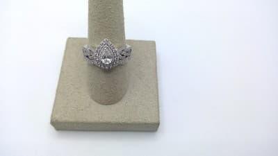 Lady's Diamond Wedding Set 142 Diamonds 4.31 Carat T.W. 14K White Go (GJE000547) - Thumbnail 4