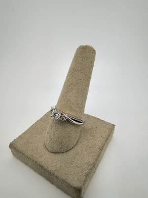 Lady's Diamond Solitaire Ring 17 Diamonds .53 Carat T.W. 14K White G (GJE003731) - Thumbnail 10