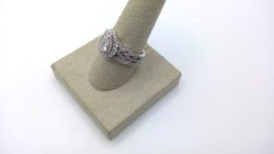 Lady's Diamond Wedding Set 142 Diamonds 4.31 Carat T.W. 14K White Go (GJE000547) - Thumbnail 6
