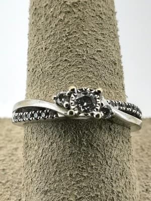 Lady's Diamond Solitaire Ring 17 Diamonds .53 Carat T.W. 14K White G (GJE003731) - Thumbnail 6
