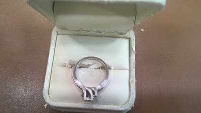 Lady's Diamond Solitaire Ring 17 Diamonds .53 Carat T.W. 14K White G (GJE003731) - Thumbnail 3