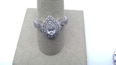 Lady's Diamond Wedding Set 142 Diamonds 4.31 Carat T.W. 14K White Go (GJE000547) - Thumbnail 7