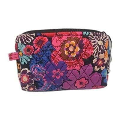 Vera Bradley Sunburst Floral Small Cosmetic Bag Pink Makeup EUC / Pencil bag New - Thumbnail 5