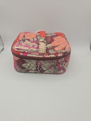 Vera Bradley Makeup Bag Pink, Orange, Zipper Closure. - Thumbnail 6
