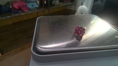 Ruby Lady's Silver & Stone Ring 925 Silver 4.99g (GJE003732) - Thumbnail 2