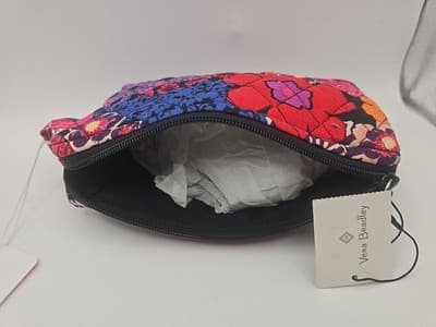 Vera Bradley Sunburst Floral Small Cosmetic Bag Pink Makeup EUC / Pencil bag New - Thumbnail 7