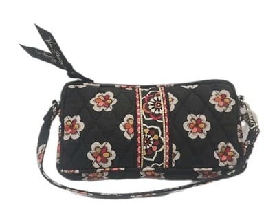 Vera Bradley Wristlet Front Zip, Floral Black Multicolored flowers - Thumbnail 5