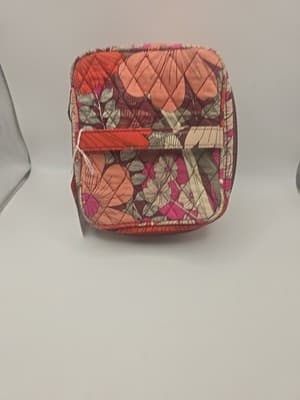 Vera Bradley Makeup Bag Pink, Orange, Zipper Closure. - Thumbnail 5