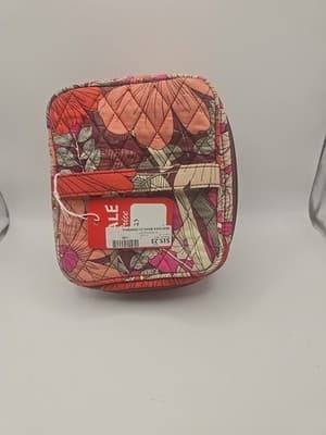 Vera Bradley Makeup Bag Pink, Orange, Zipper Closure. - Thumbnail 4