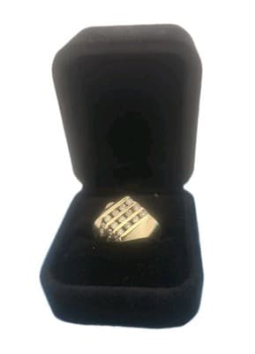 1.0 CTW Round Cut Diamond Channel-Set Statement Ring in 14k Yellow Gold - Thumbnail 2