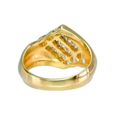 1.0 CTW Round Cut Diamond Channel-Set Statement Ring in 14k Yellow Gold - Thumbnail 9