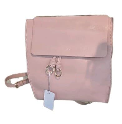 Zara "Trafaluc" Pale Pink Structured Rectangle Backpack W/ Gold Hardware - Thumbnail 5