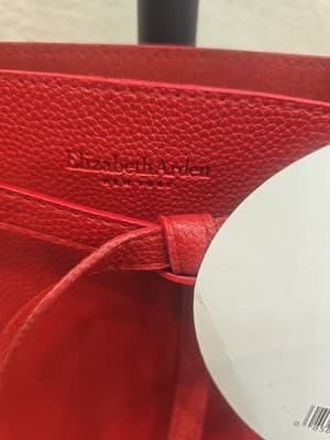 ELIZABETH ARDEN RED TOTE BAG PURSE W/ TAG AND GOLDEN TONED ORNAMENT New - Thumbnail 7