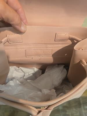 Zara "Trafaluc" Pale Pink Structured Rectangle Backpack W/ Gold Hardware - Thumbnail 3