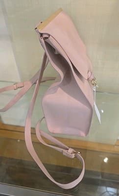 Zara "Trafaluc" Pale Pink Structured Rectangle Backpack W/ Gold Hardware - Thumbnail 7