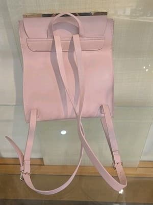 Zara "Trafaluc" Pale Pink Structured Rectangle Backpack W/ Gold Hardware - Thumbnail 4