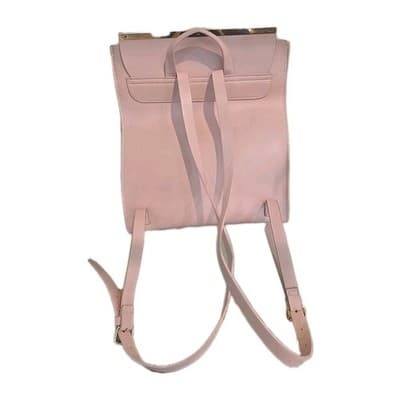 Zara "Trafaluc" Pale Pink Structured Rectangle Backpack W/ Gold Hardware - Thumbnail 6