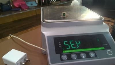 Emerald Lady's Stone & Diamond Ring 65 Diamonds 3.25 Carat T.W. 14K (GJE003733) - Thumbnail 3