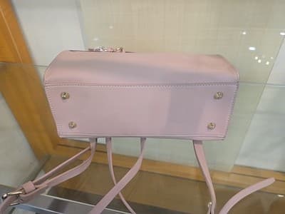 Zara "Trafaluc" Pale Pink Structured Rectangle Backpack W/ Gold Hardware - Thumbnail 9