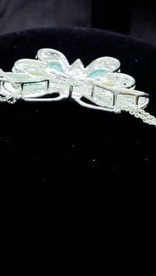Synthetic Turquoise Stone Necklace Silver Plate 16.45g (GJE003701) - Thumbnail 6