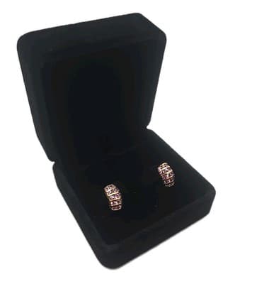 14k SOLID GOLD EARRINGS PINK SAPPHIRE 2.39CTW 30- ROUND CUT 2.52GRAMS - Thumbnail 6