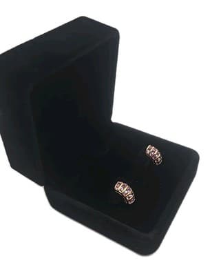 14k SOLID GOLD EARRINGS PINK SAPPHIRE 2.39CTW 30- ROUND CUT 2.52GRAMS - Thumbnail 7