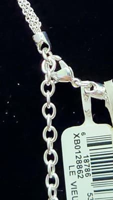 Synthetic Turquoise Stone Necklace Silver Plate 16.45g (GJE003701) - Thumbnail 9