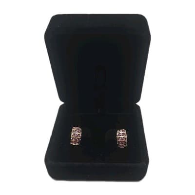 14k SOLID GOLD EARRINGS PINK SAPPHIRE 2.39CTW 30- ROUND CUT 2.52GRAMS - Thumbnail 5