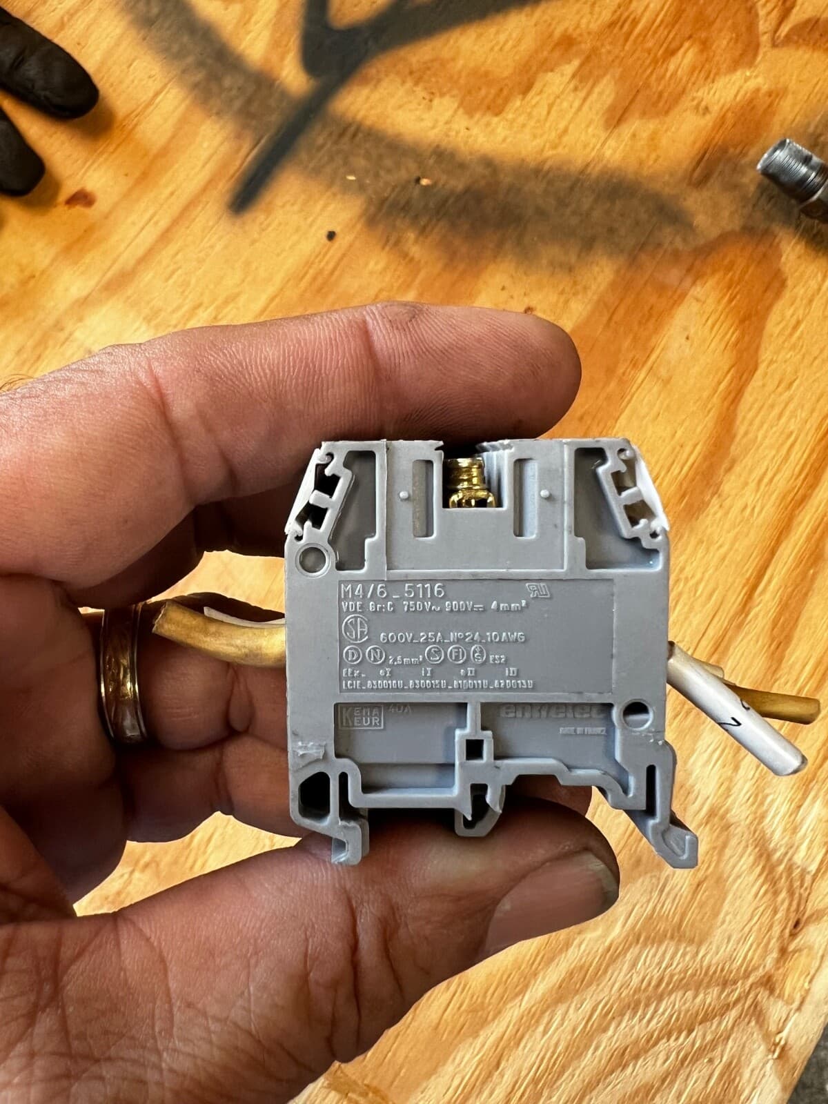 LOT OF 5 ENTRELEC M 4/6 5116 TERMINAL BLOCK (BIN53) - Image 1