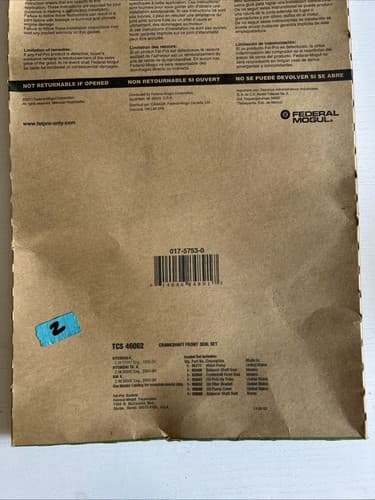 Fel Pro TCS 46062 Crankshaft Front Seal Set - Thumbnail 2