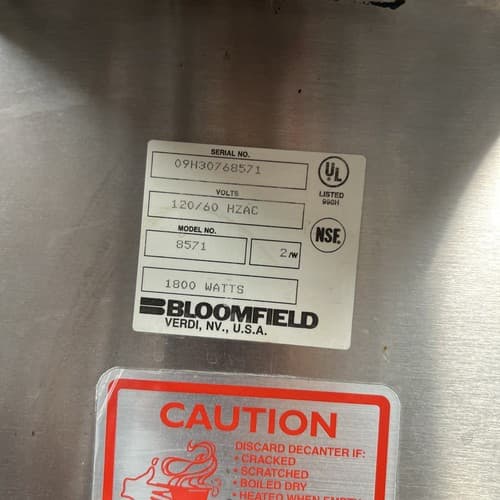 Bloomfield 8571 Pour Over Coffee Brewer, 3 Warmers - Thumbnail 3