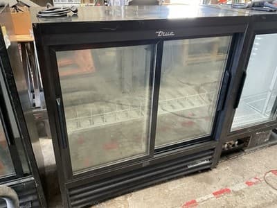 True GDM-41SL-48-HC-LD 46" Two Section Glass Door Merchandiser Refrigerator - Image 1
