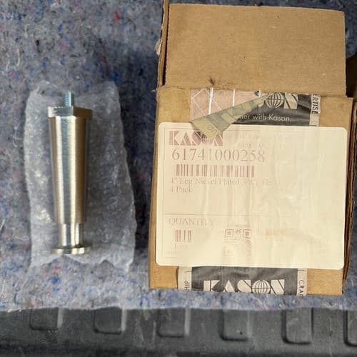 Kason 61741000258 4” Leg Nickel Plated 3/8” T Flange Foot - Image 1