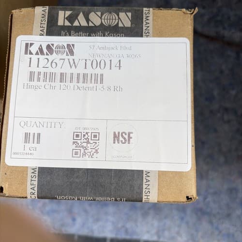 Kason 11267WT0014 Hinge Chrome 120 Detention 1 5/8 Rh - Thumbnail 2